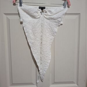 FINAL PRICE PrettyLittleThing White Bandeau Top US 8 UK 12 Strpless Festival Y2K